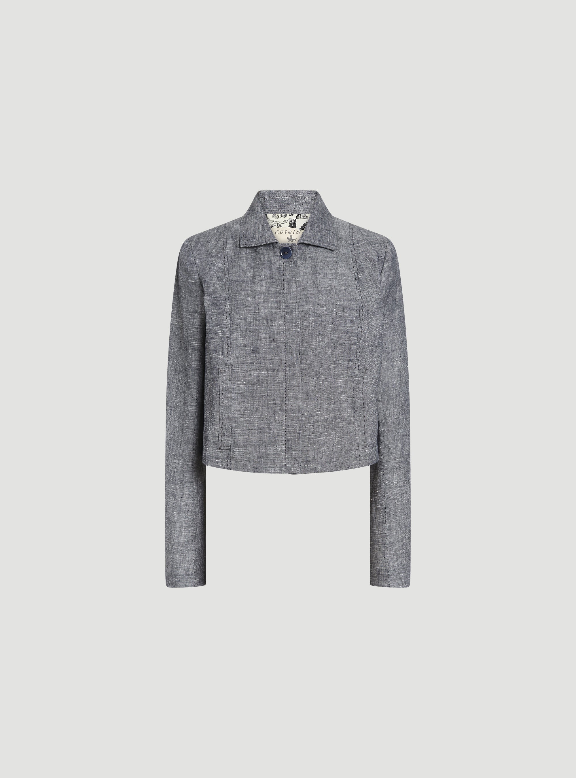 Short button-down jacket