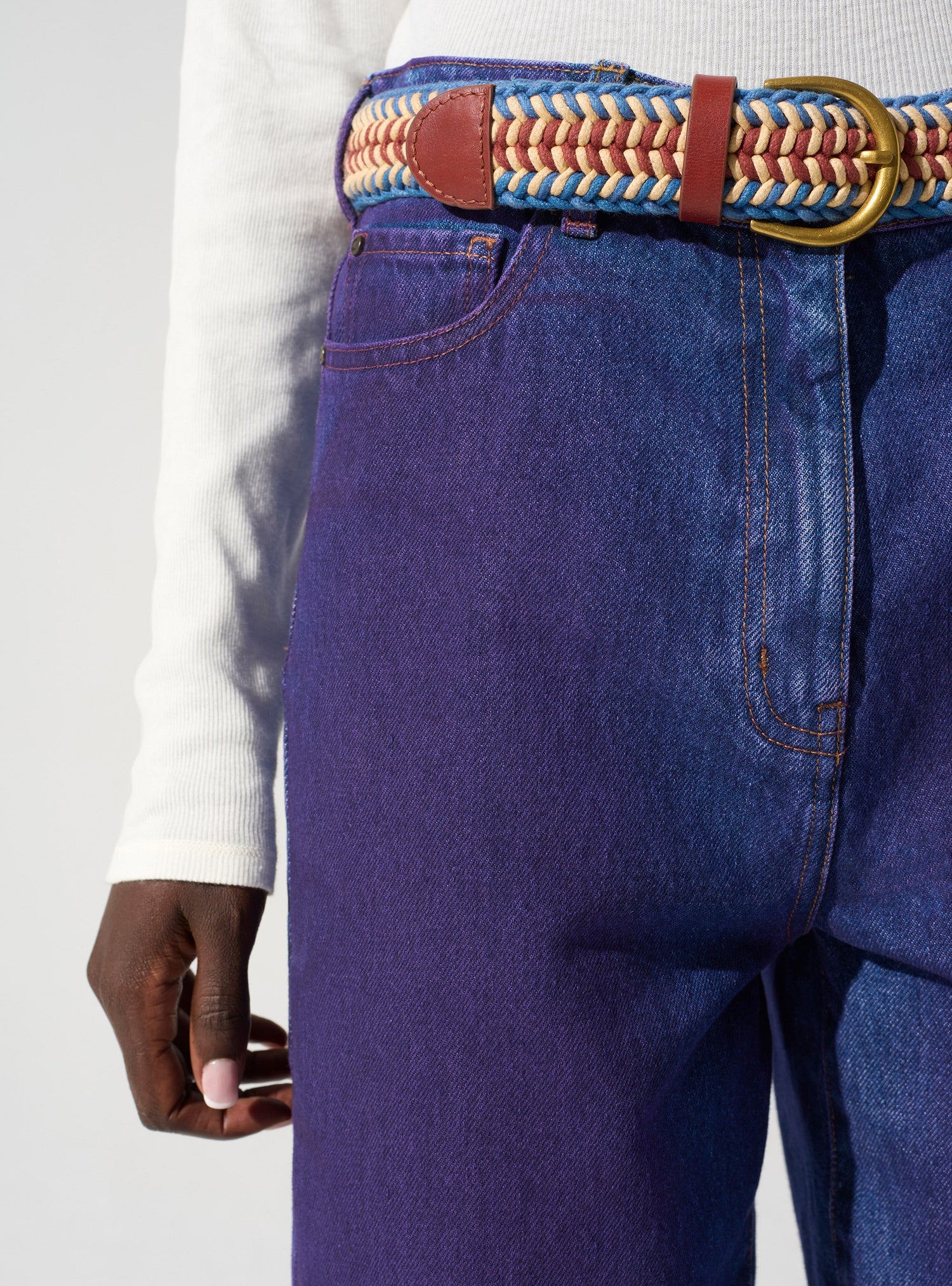 Gerade Hose mit hohem Bund