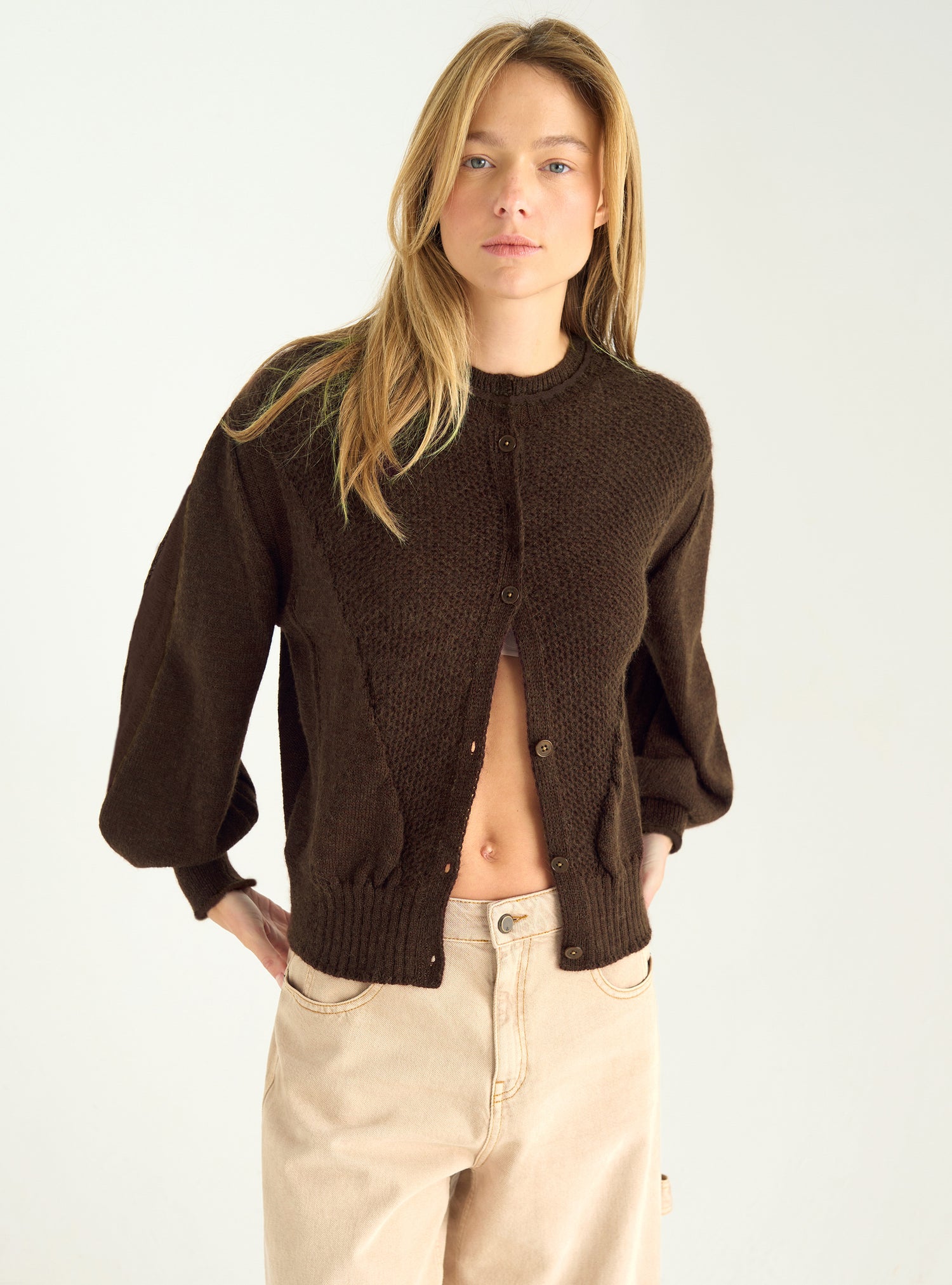 Bomber-style cardigan
