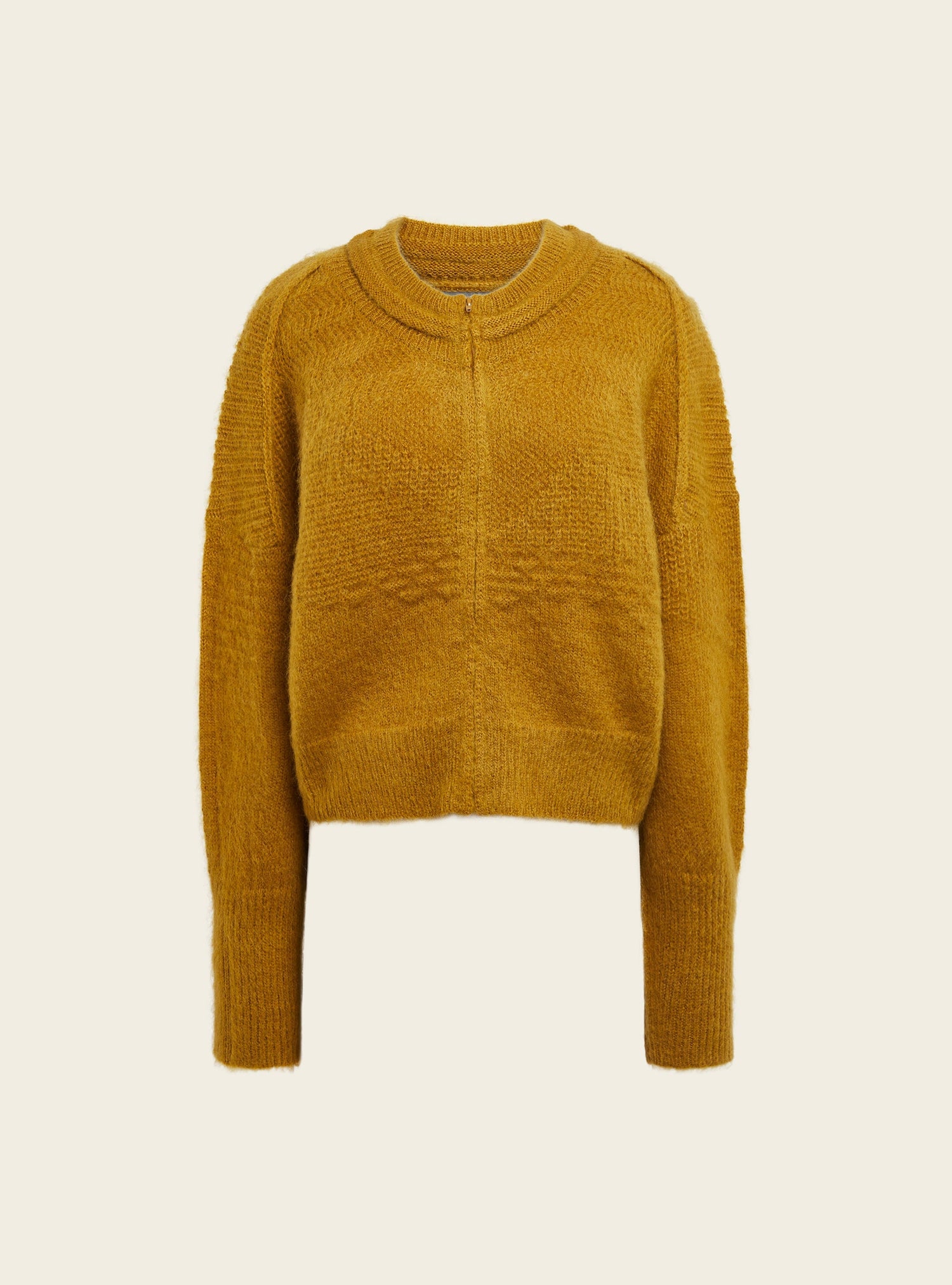 Cardigan court zippé en mohair Cotélac 