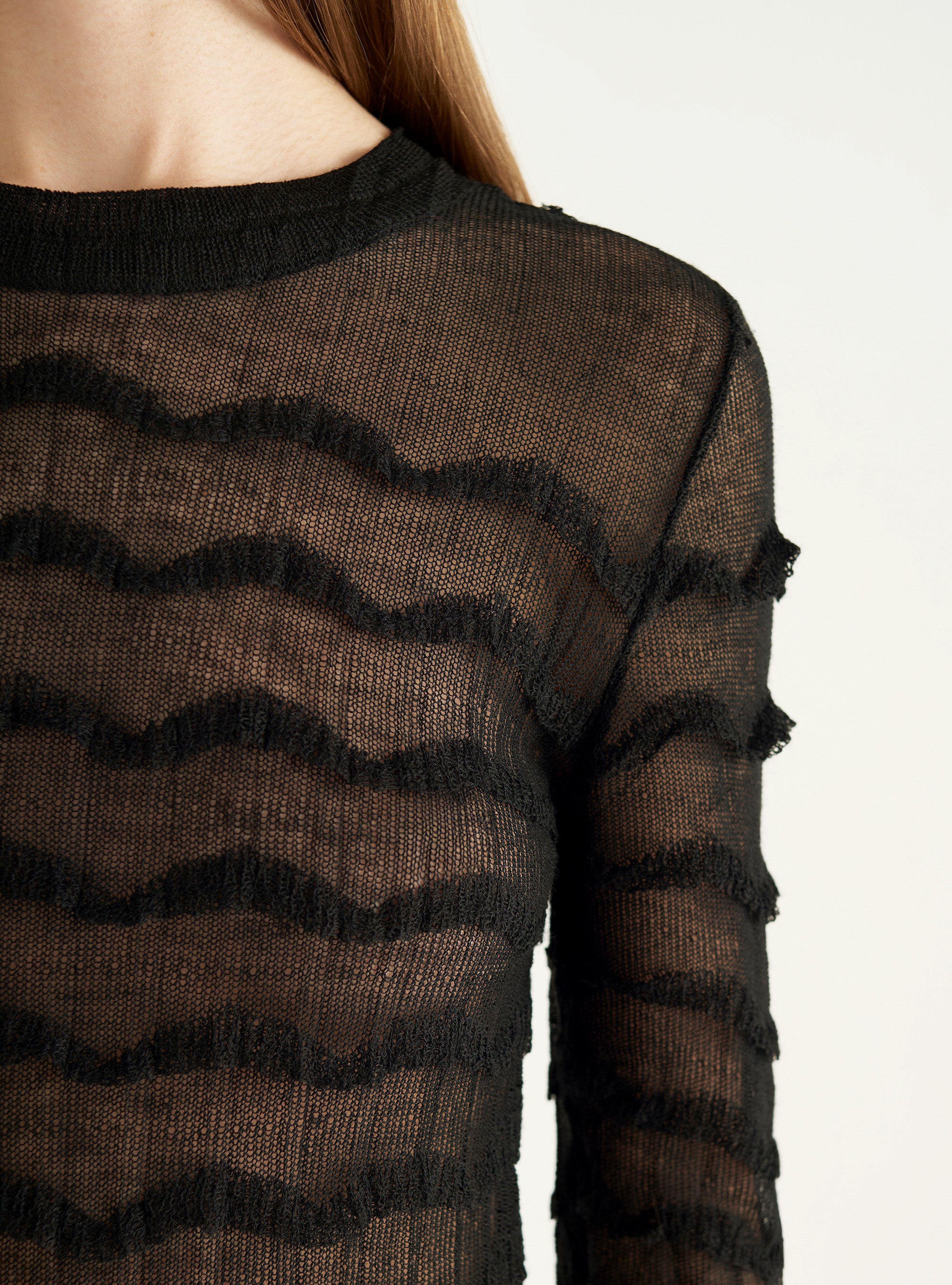 Pullover mit Spitzenstrick