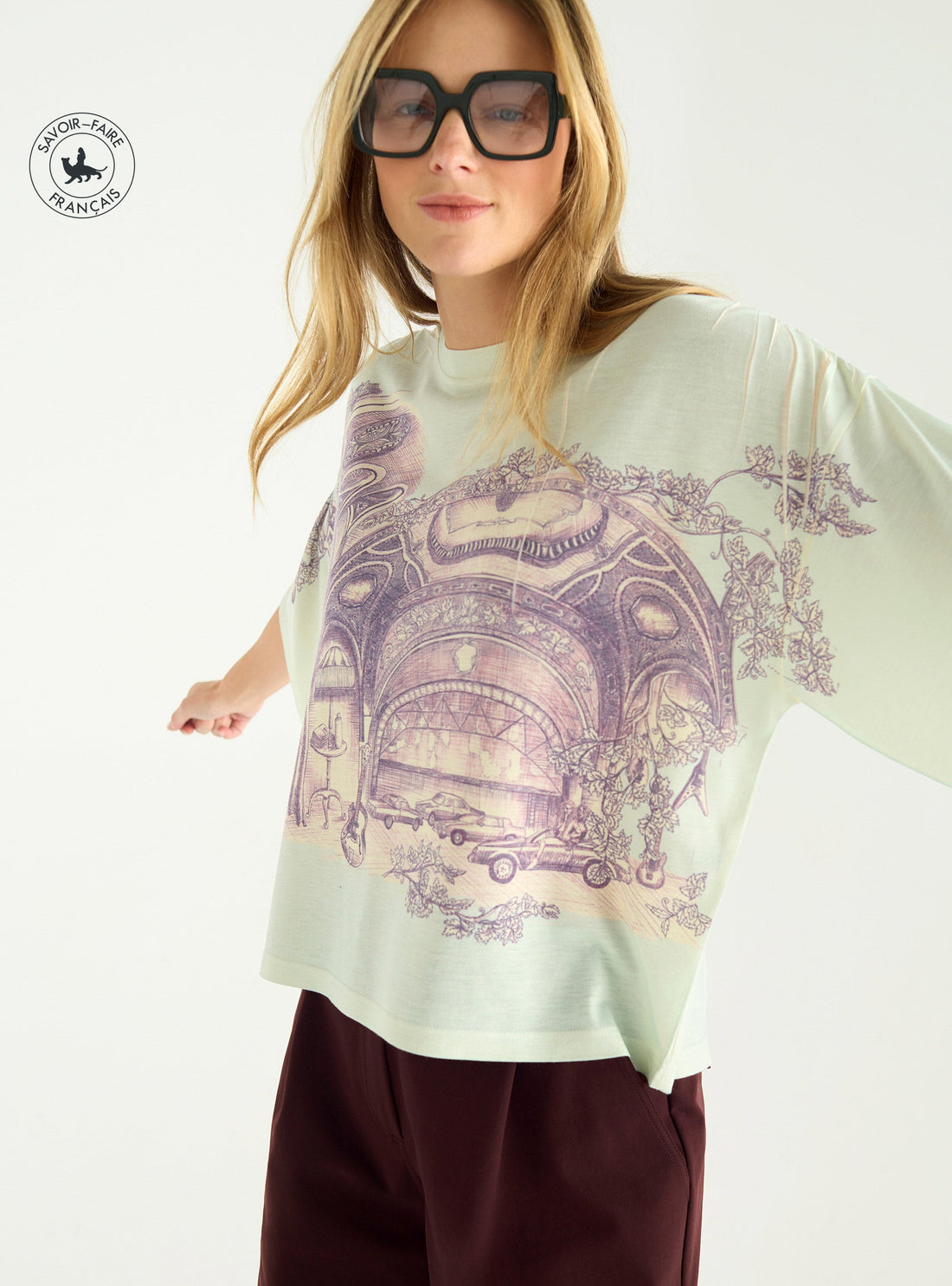 T-shirt imprimé &quot;Heart Strings&quot; Cotélac 