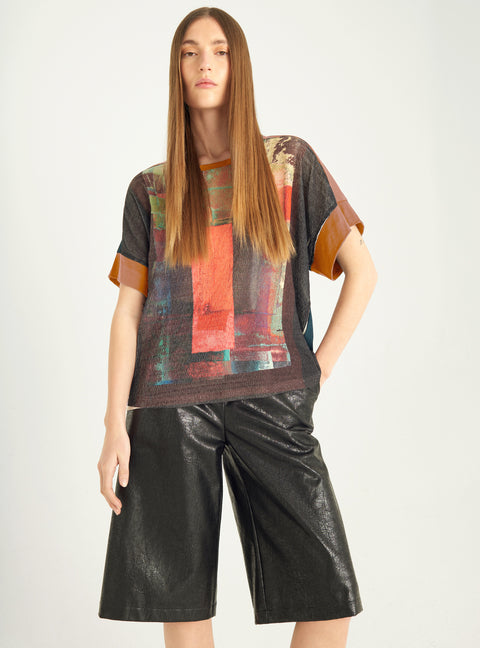 Sublimated two-material T-shirt