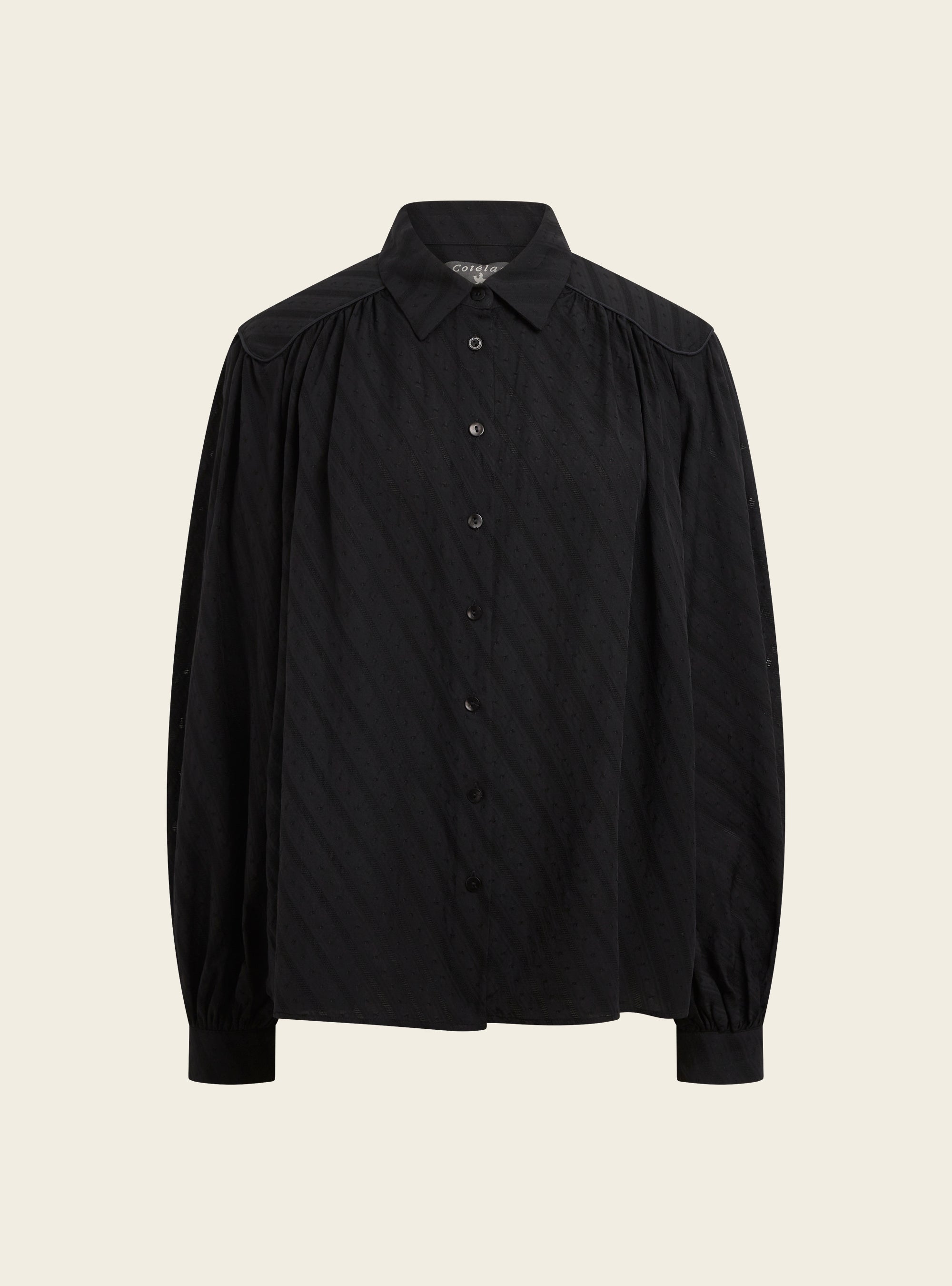 Blouse romantique en laine et soie Cotélac 