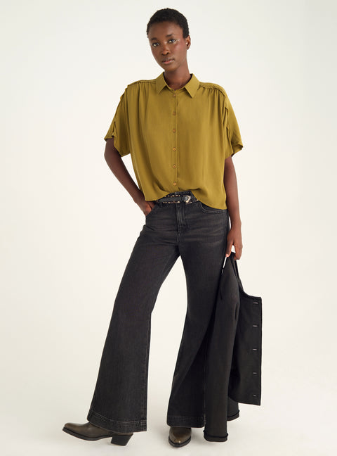 Loose cupro shirt