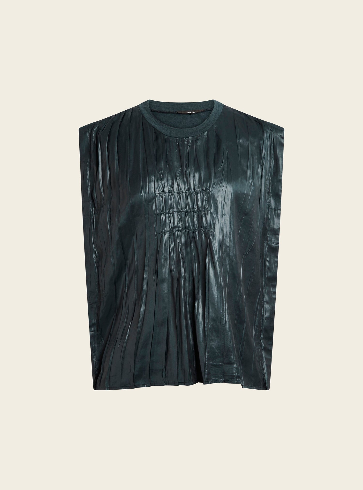 Débardeur plissé bi-matière Cotélac 