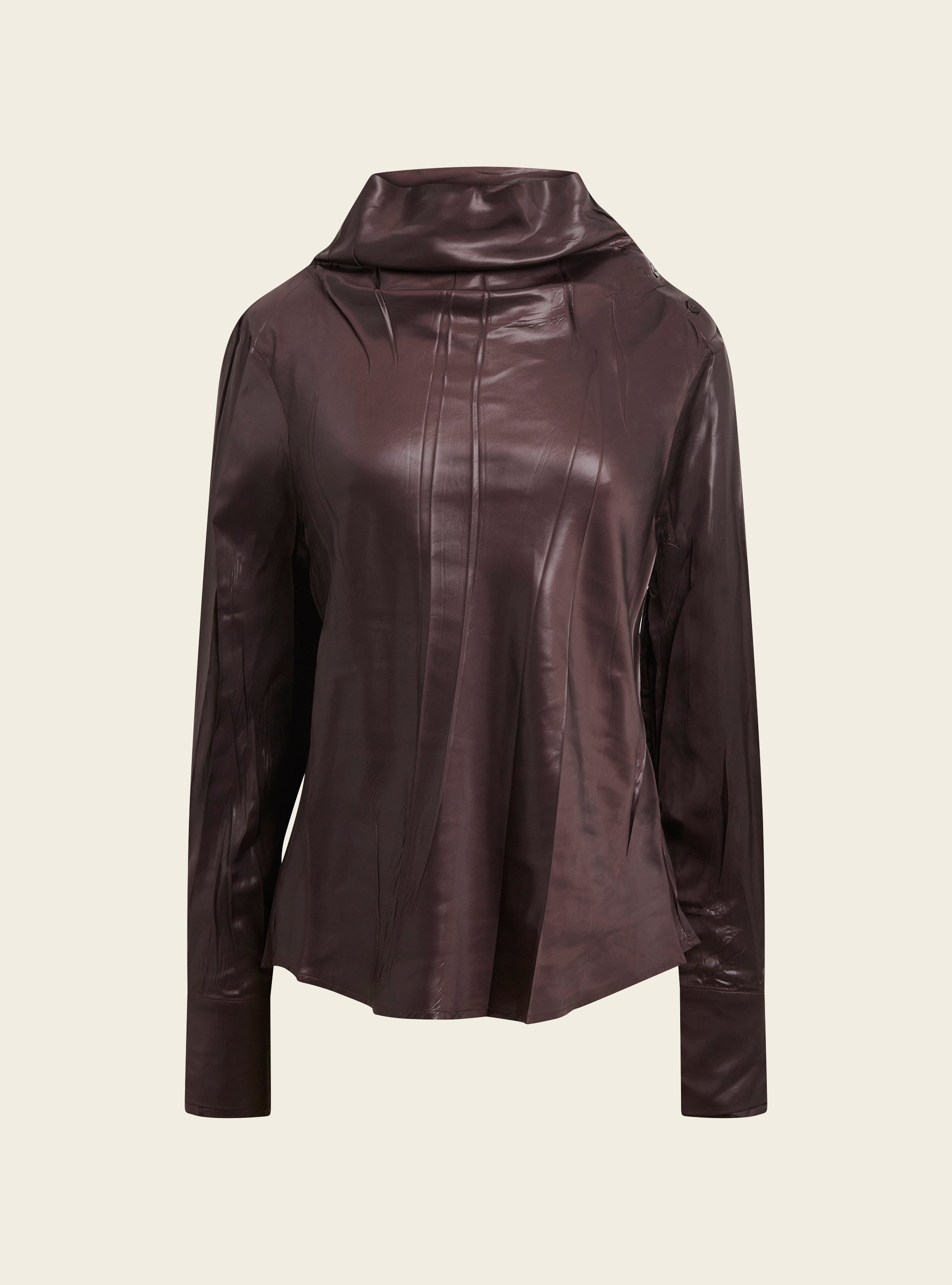 Blouse satinée à col montant Cotélac 