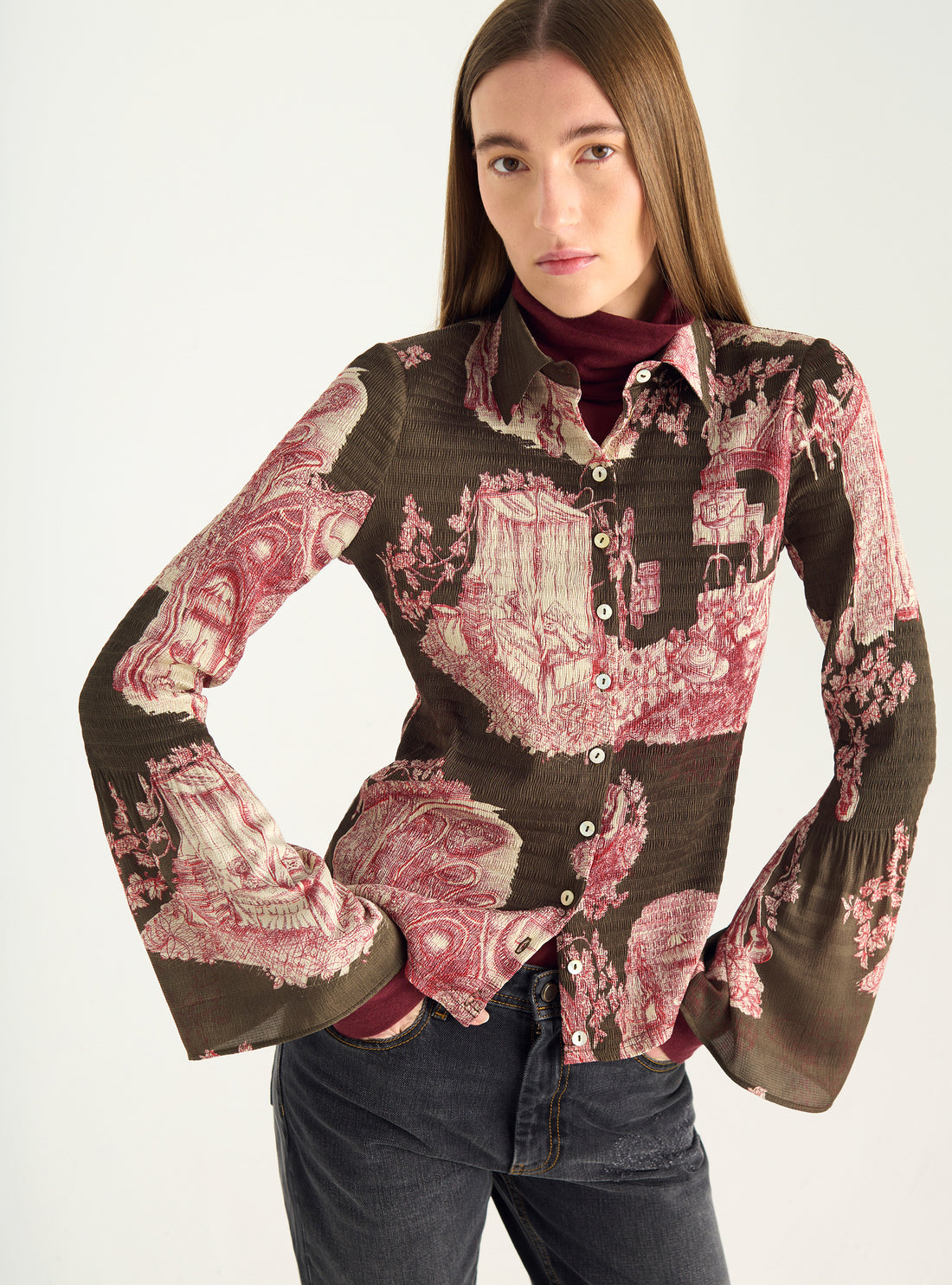 Tailliertes Bubble-Shirt