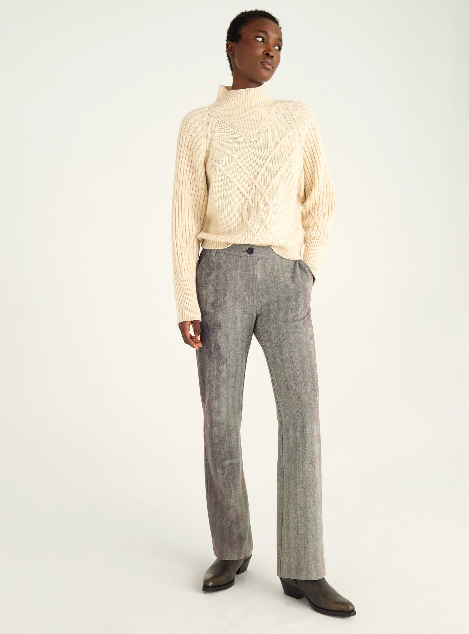 Straight flair pants