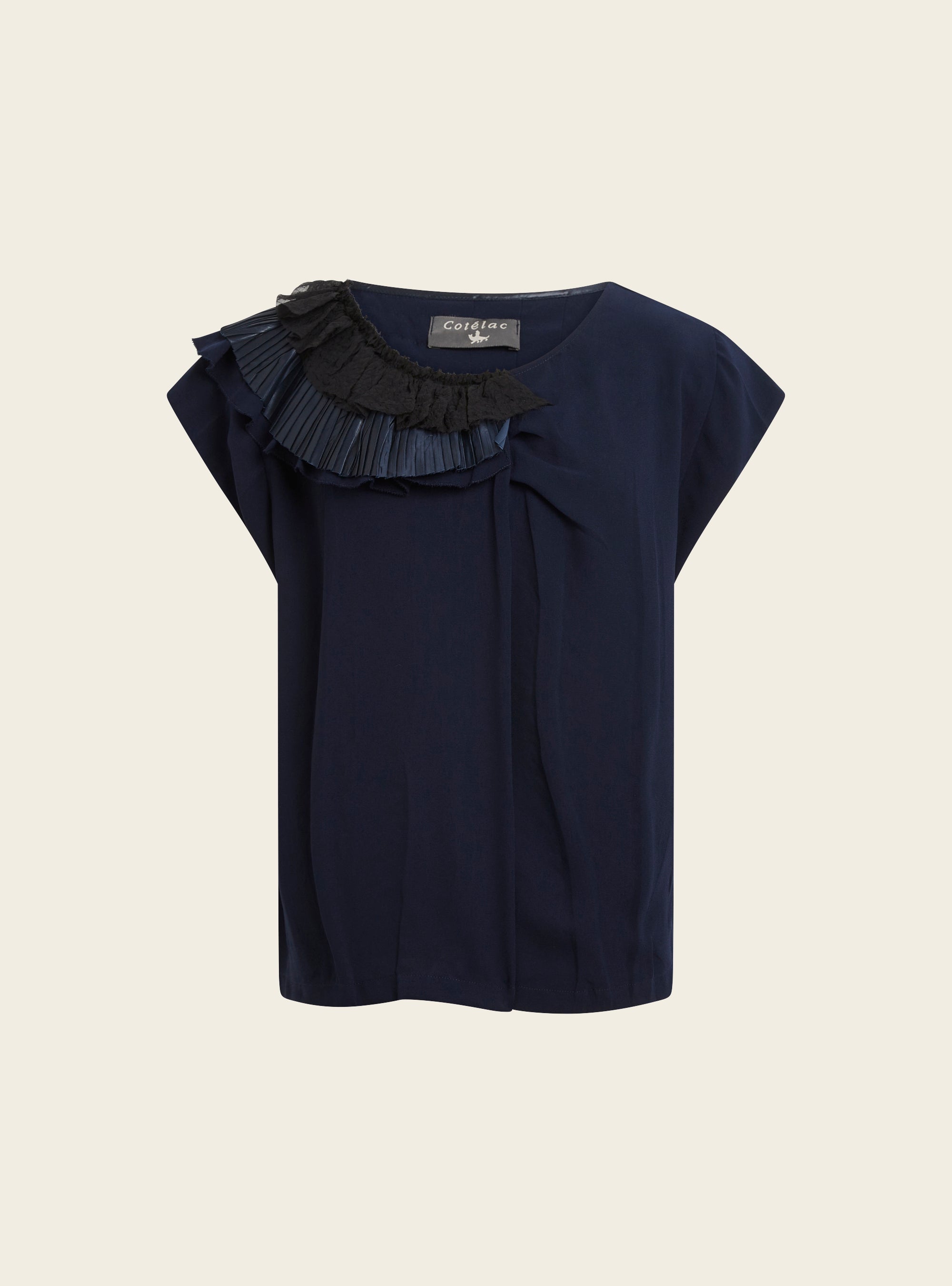 Blouse à volants plissés Cotélac 