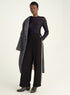 Wide pants with elasticated waist