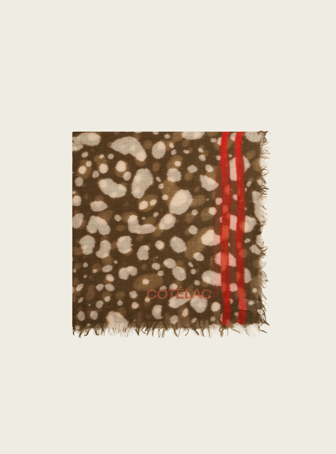 Écharpe en laine imprimée exclusif &quot;Aquarelle sauvage&quot; Cotélac 