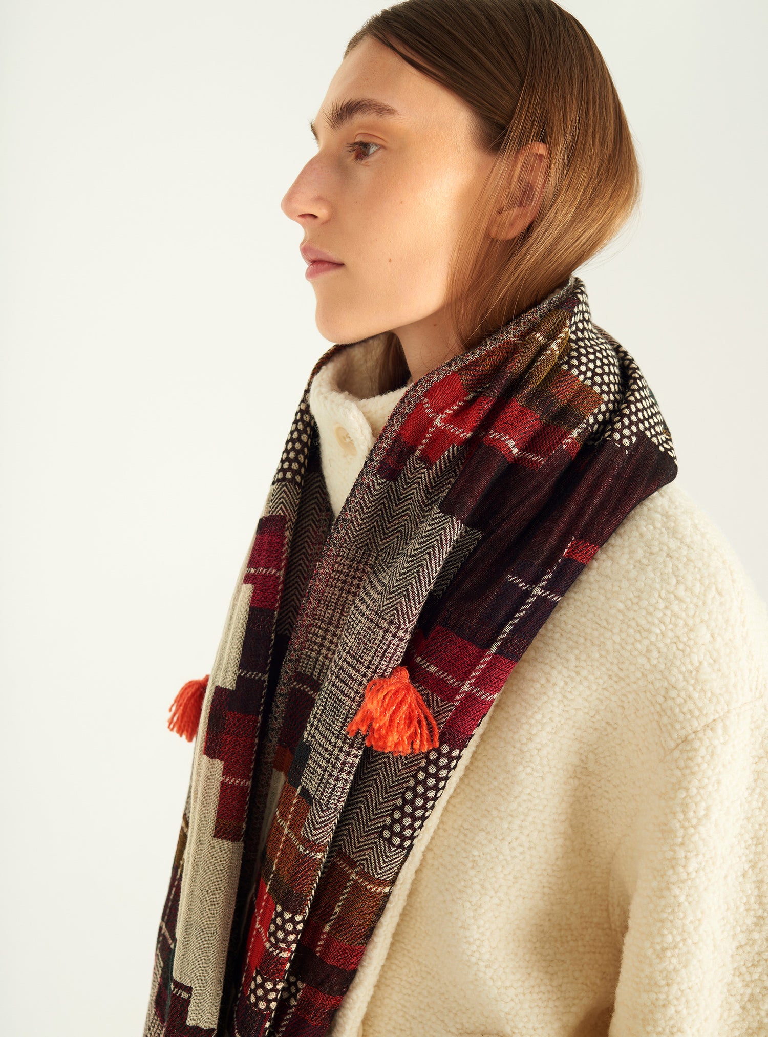 Bunter Jacquard-Schal