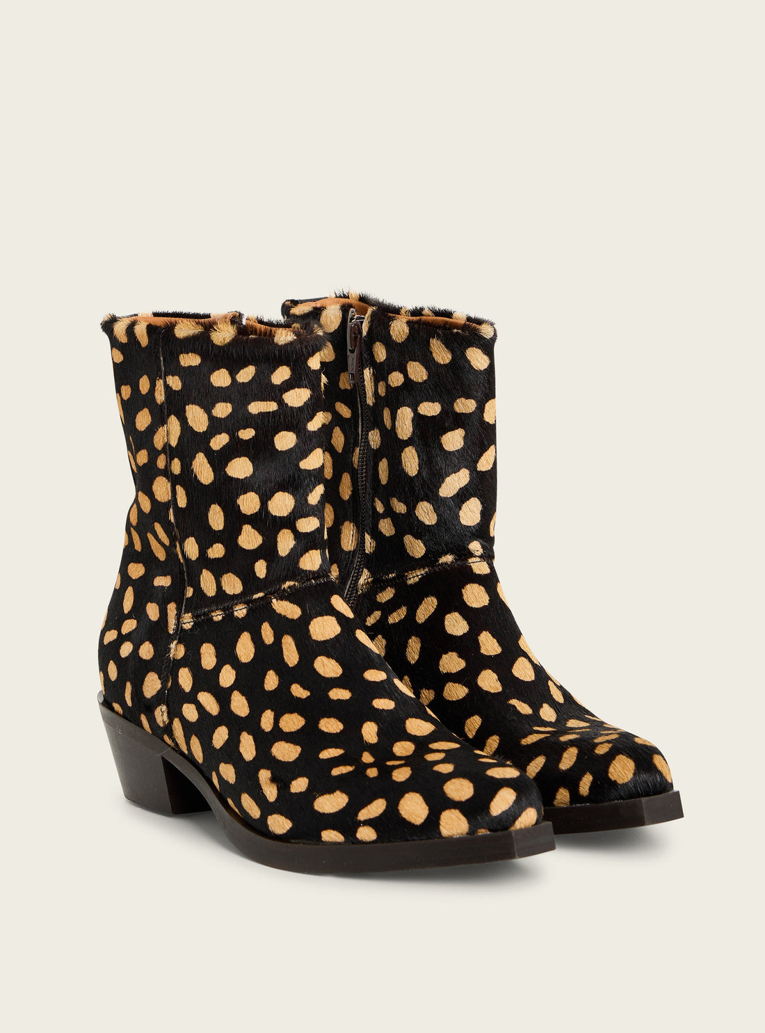 Bottines en cuir imprimé animalier Cotélac 