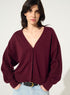 roter Cardigan aus Baumwolle und Kaschmir