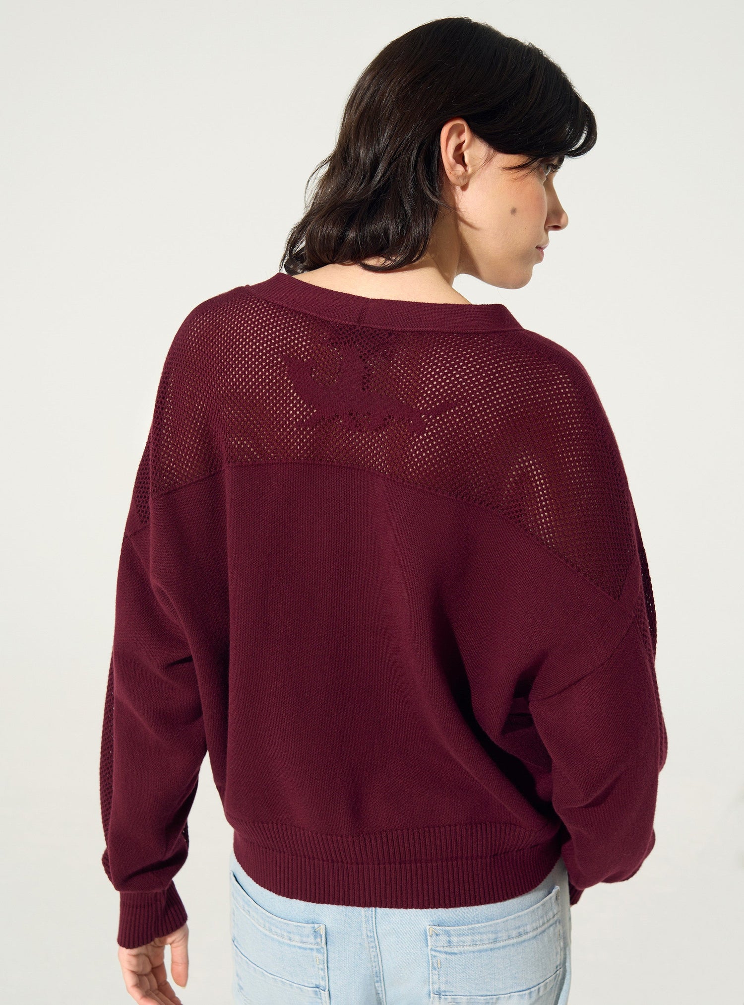 roter Cardigan aus Baumwolle und Kaschmir