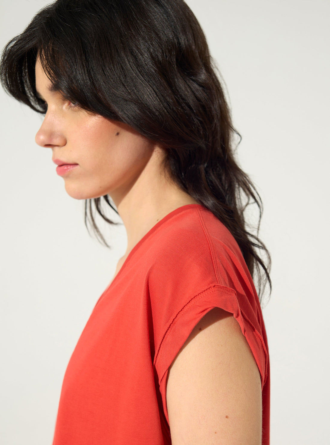 Red organic cotton tank top