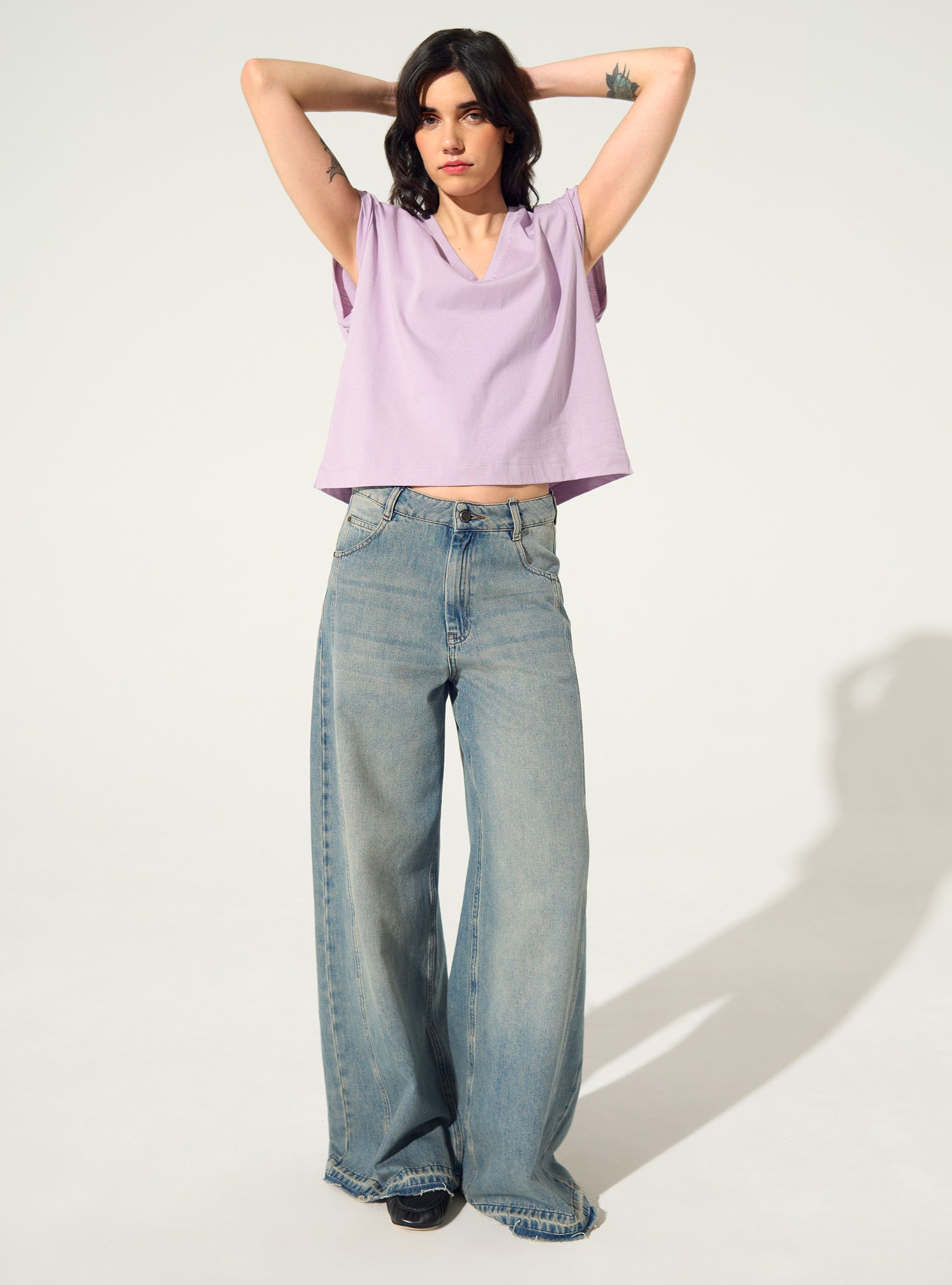 Purple organic cotton tank top