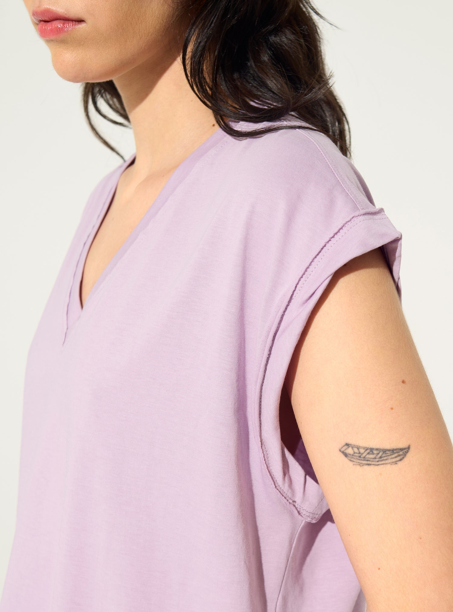 Purple organic cotton tank top
