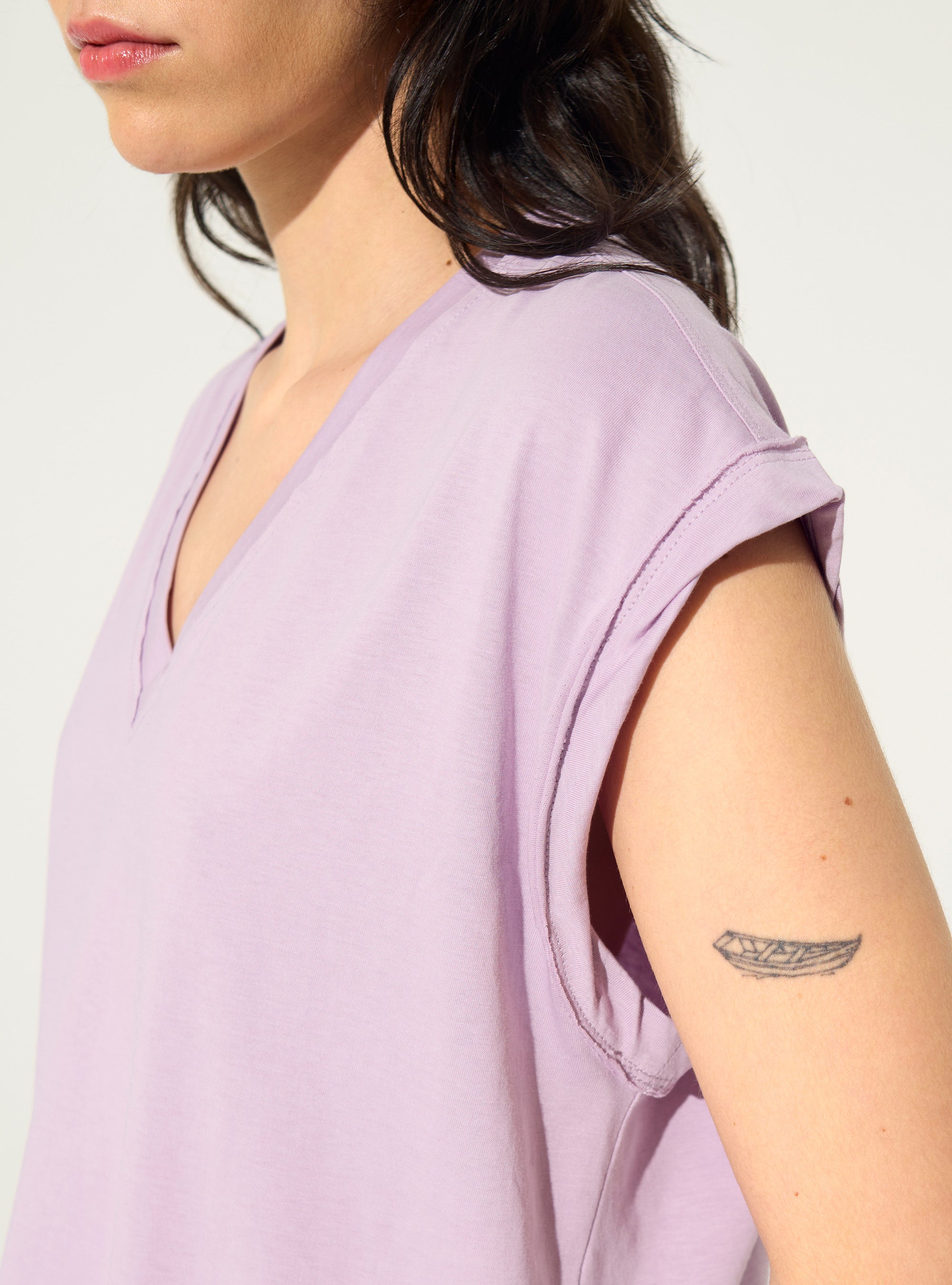 Purple organic cotton tank top