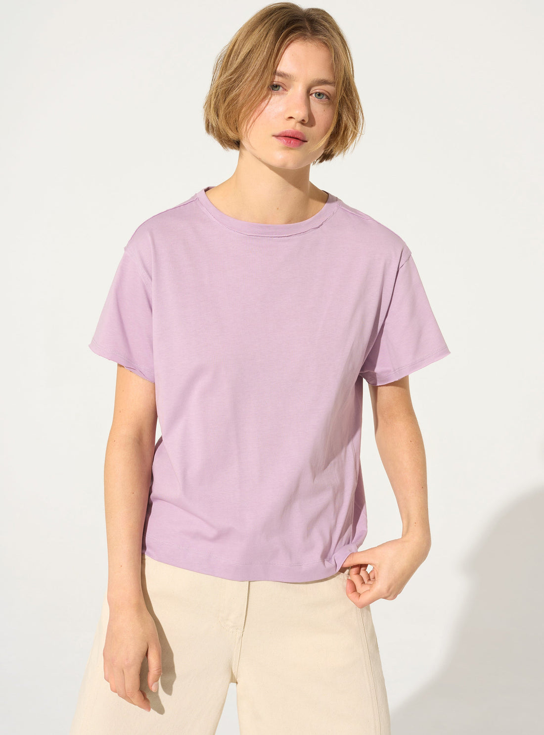 purple organic cotton t-shirt