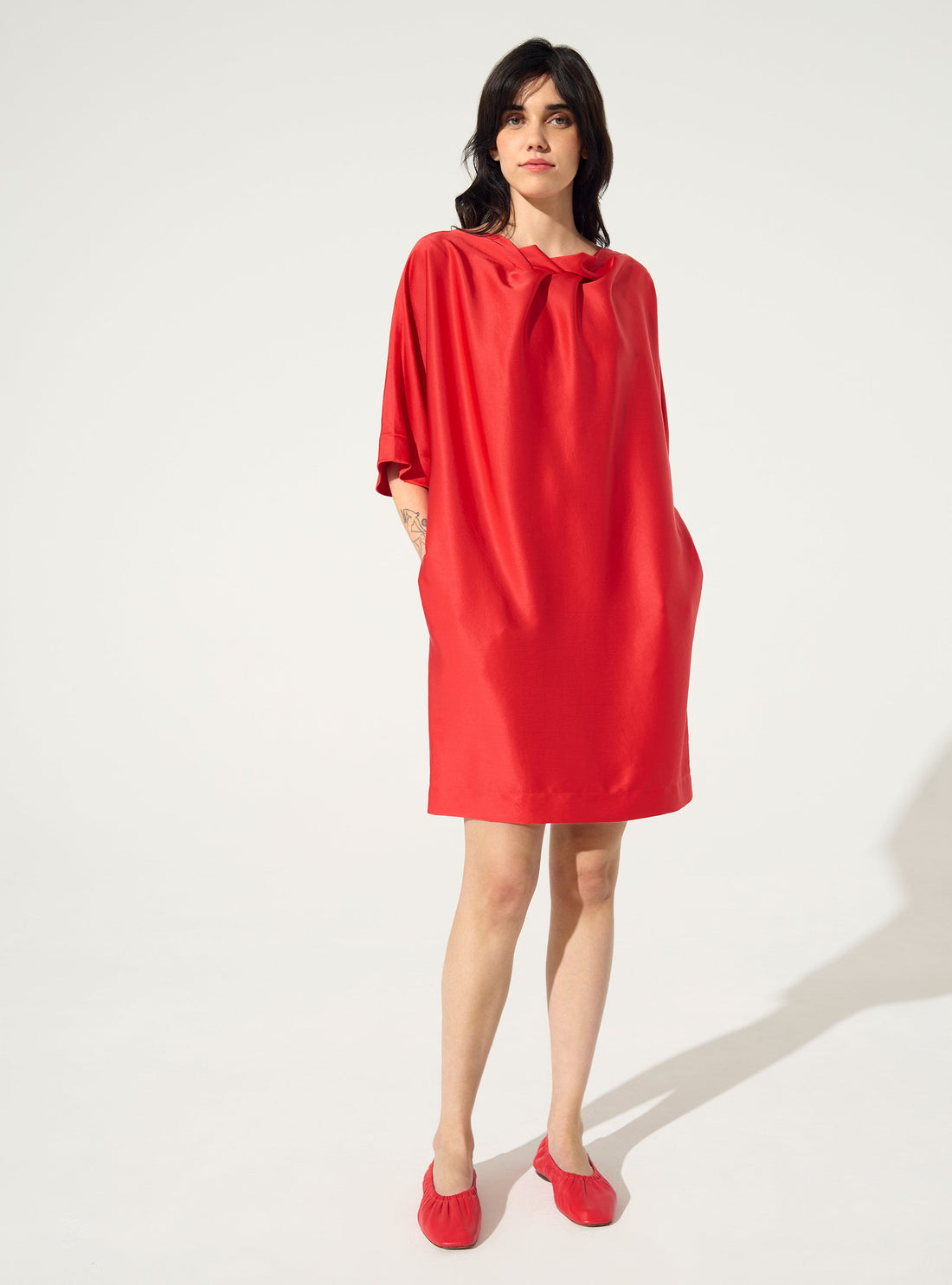 Robe ample rouge