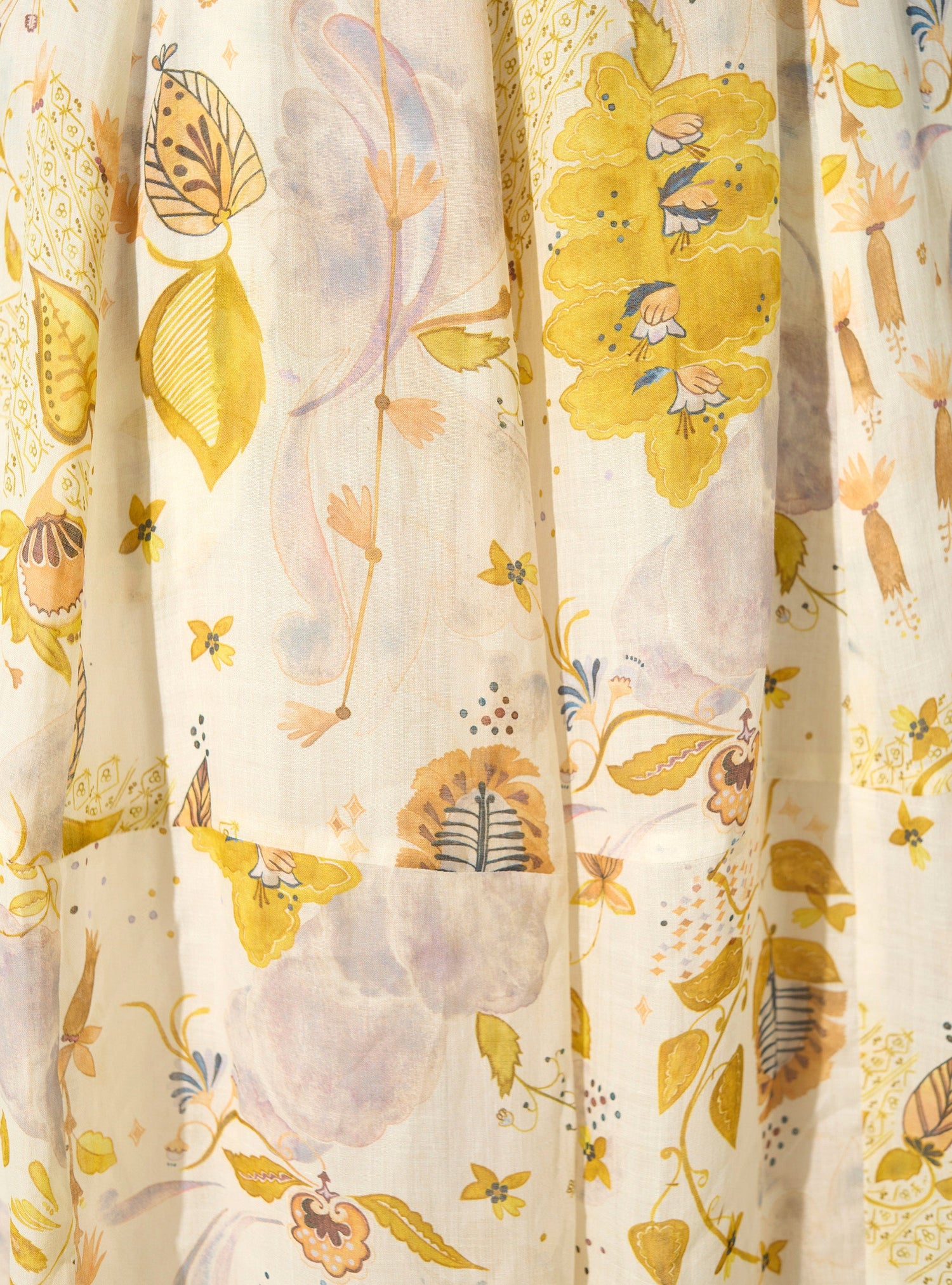 Jupe ample imprimée blanc