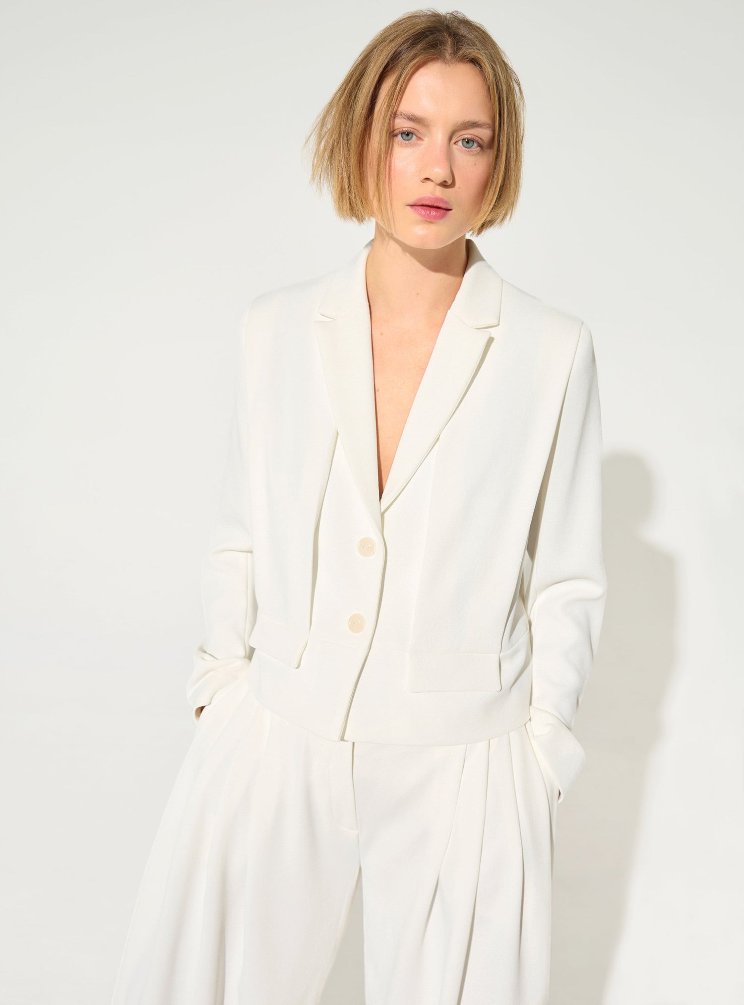 Veste droite blanche