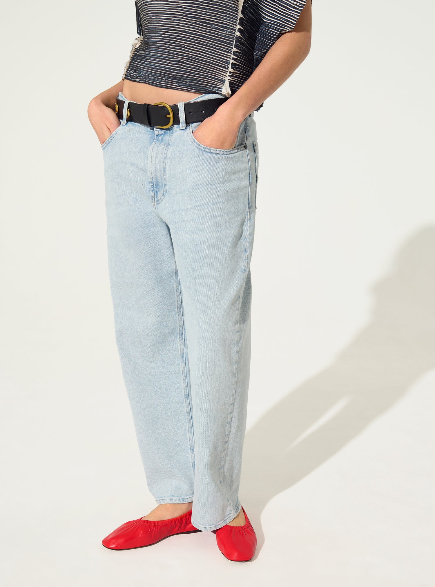 Blue cotton stretch jeans