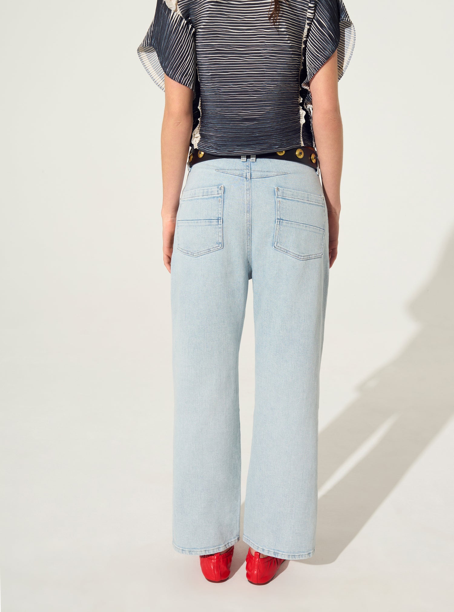 Blue cotton stretch jeans