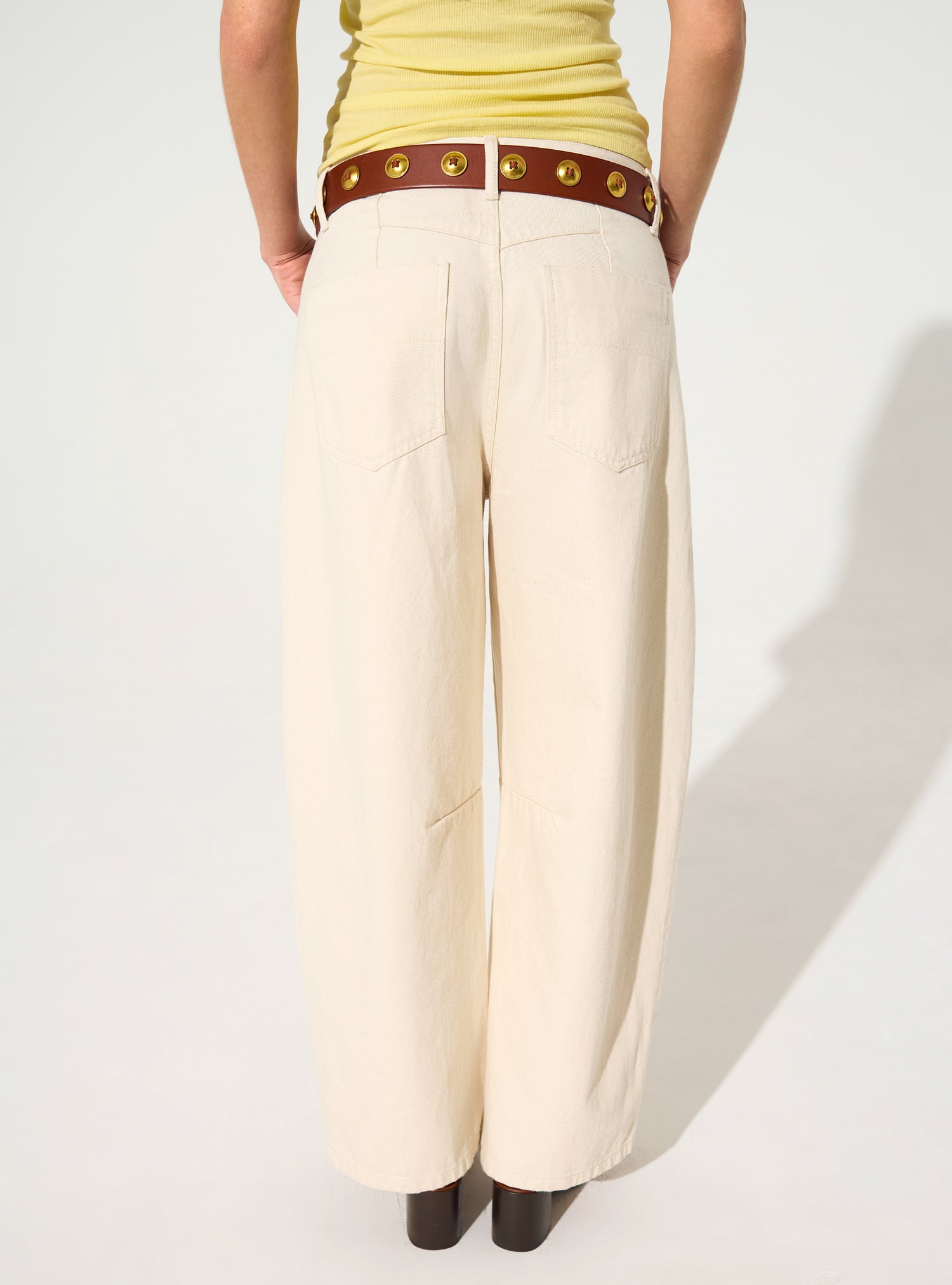 white organic cotton jeans