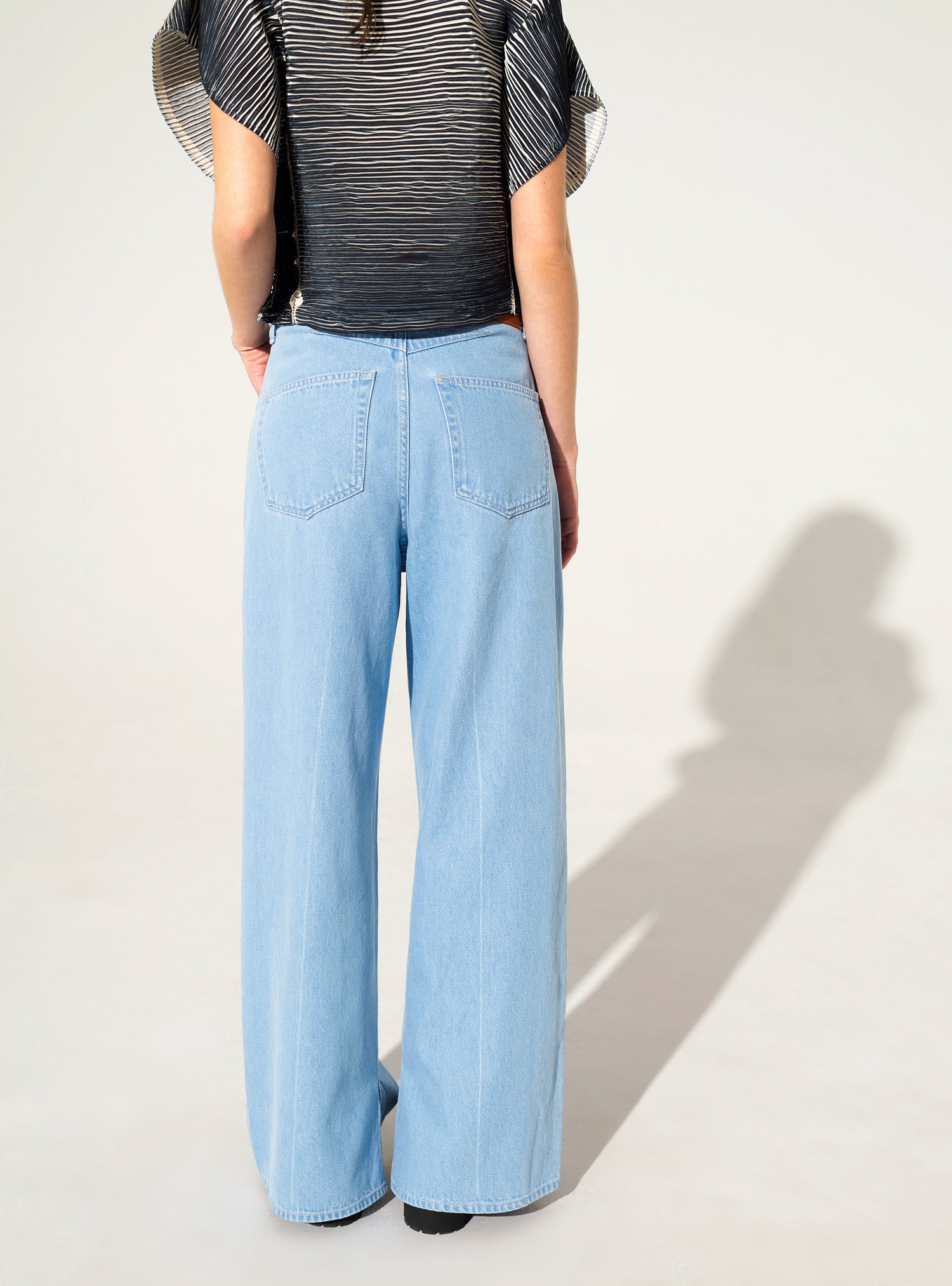 baggy blue organic cotton jeans