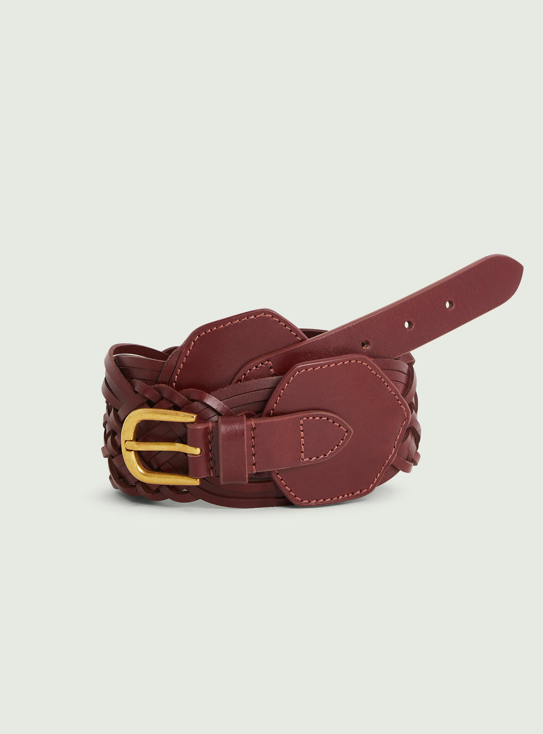 Brown leather belt