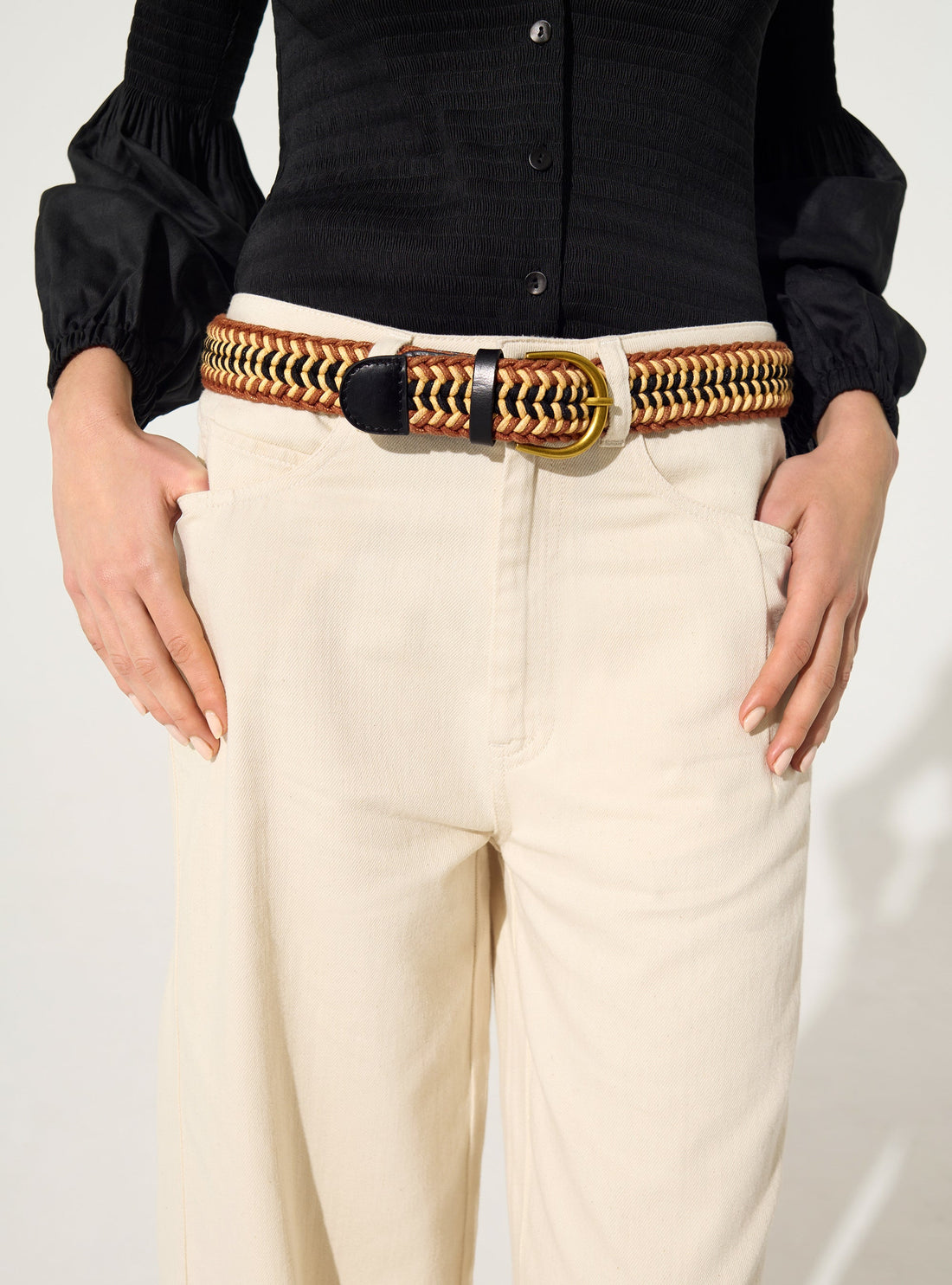 Black cotton belt