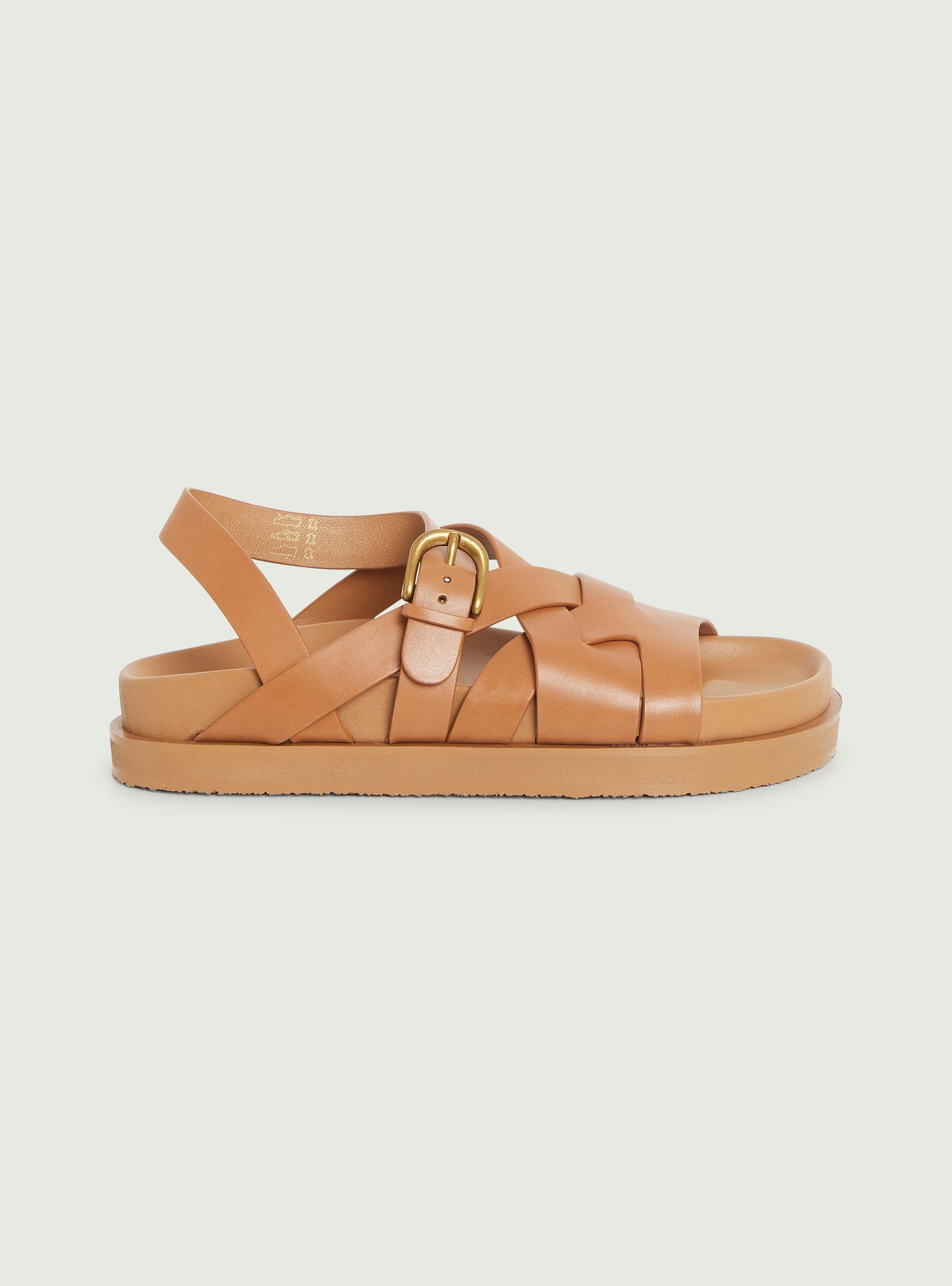 Brown leather sandals