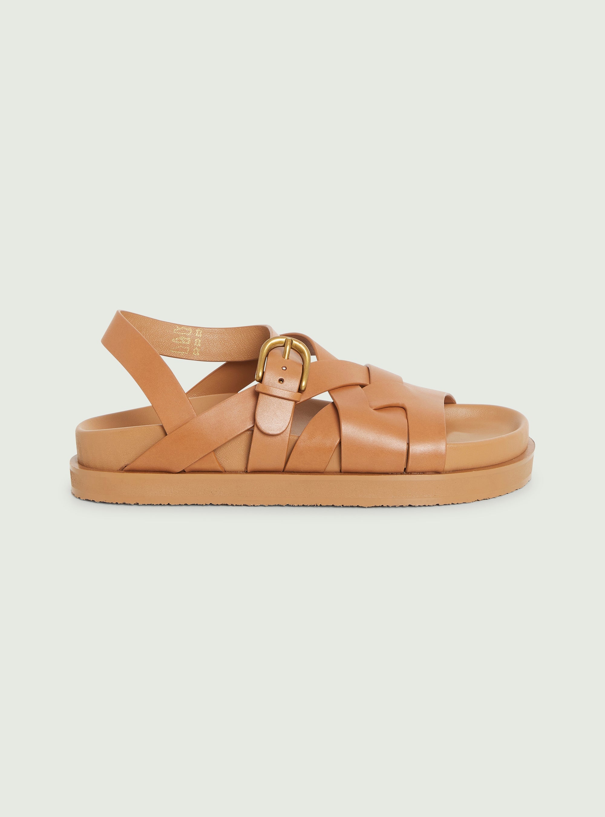 Brown leather sandals