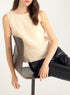 Off-white pleated tank top