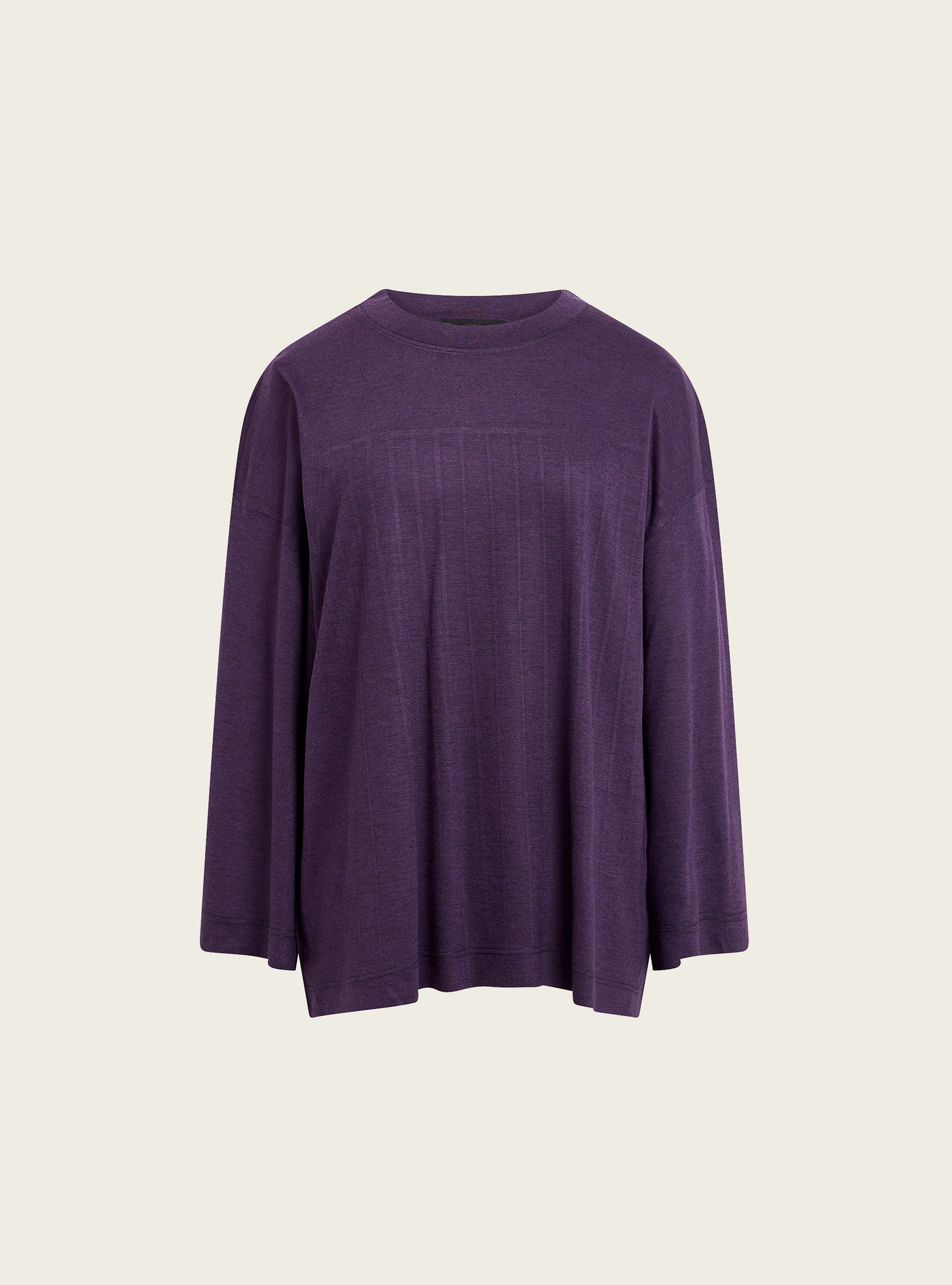 Purple pleated oversized T-shirt