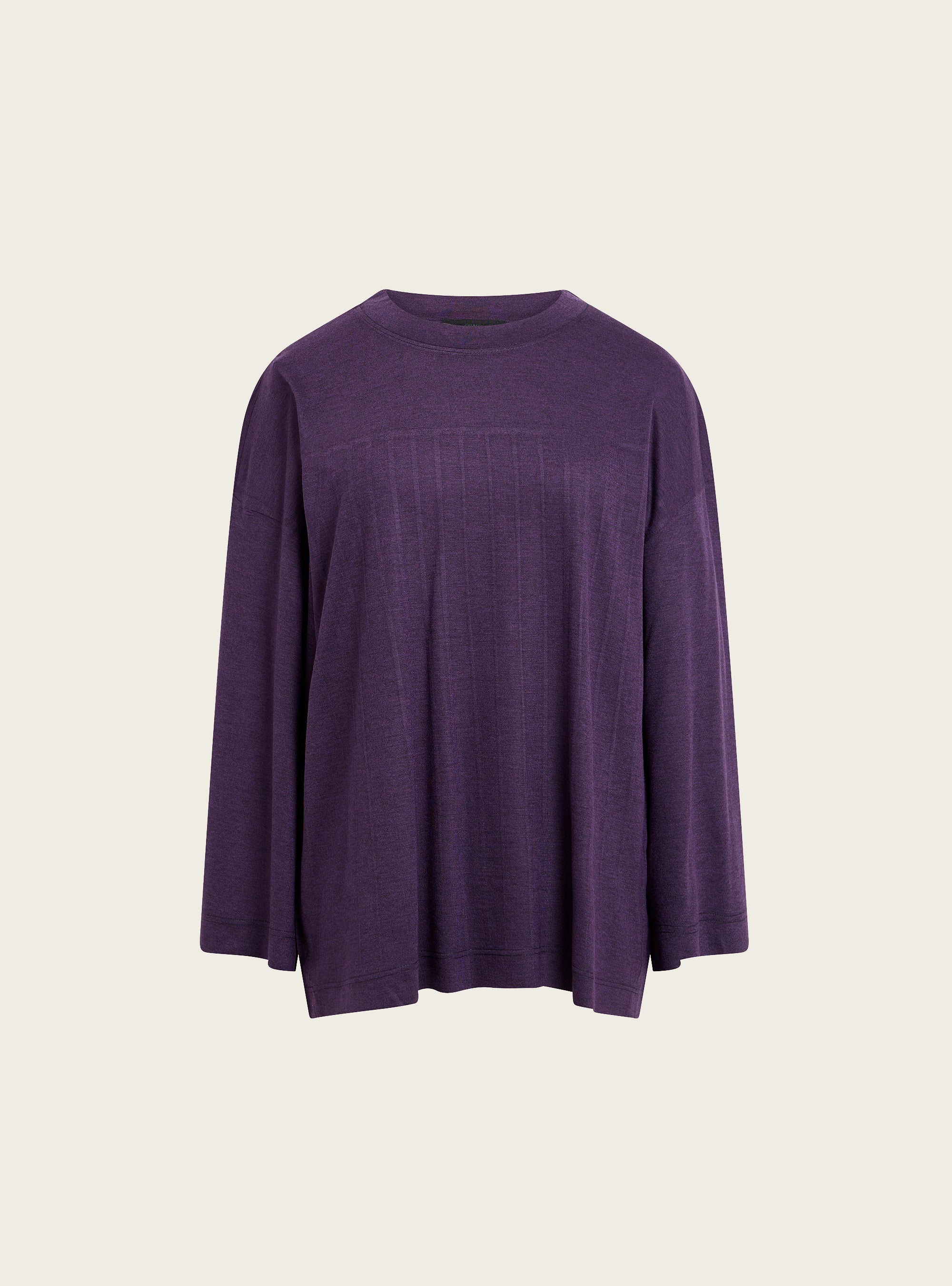 Purple pleated oversized T-shirt