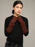 Lurex detail mittens