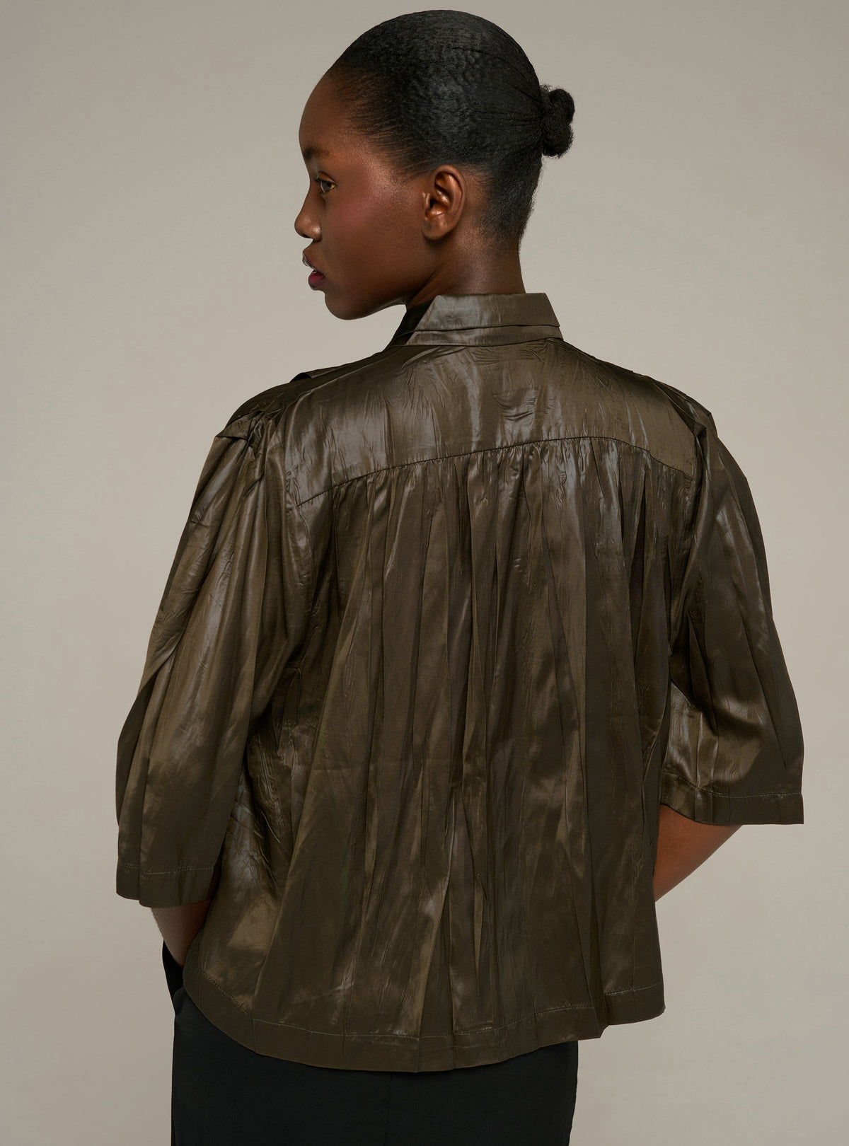 Chemise courte oversize plissée Cotélac 