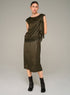 Robe longue sans manches plissée Cotélac 