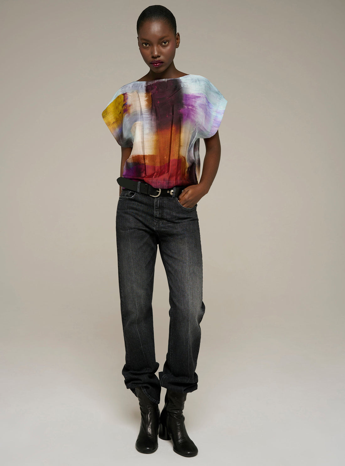 Cotélac blouse droite imprimée