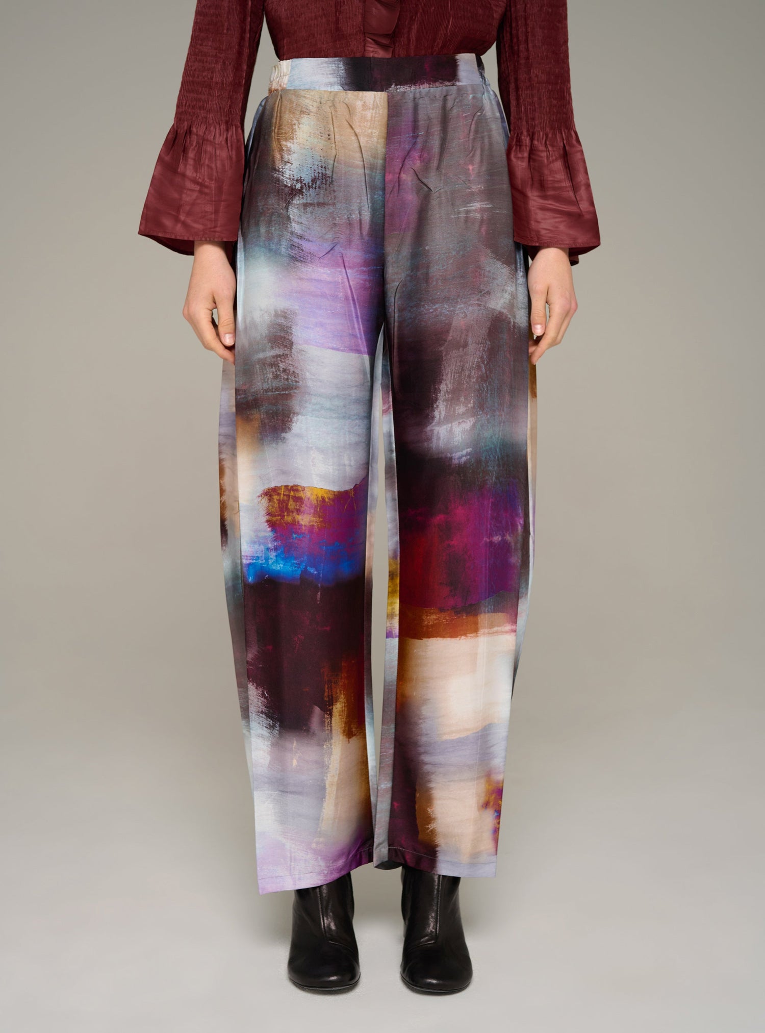 Cotélac pantalon barrel imprimé