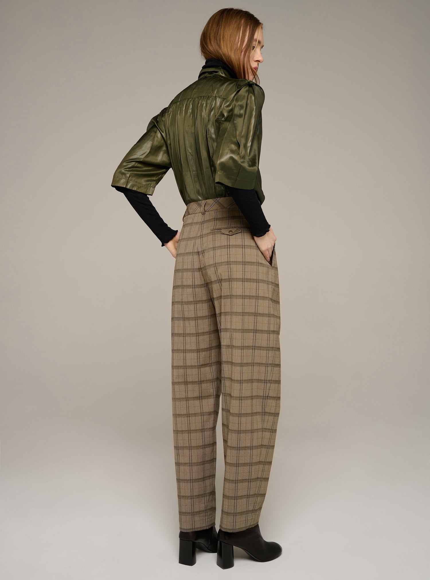 Cotélac pantalon carrotte à carreaux