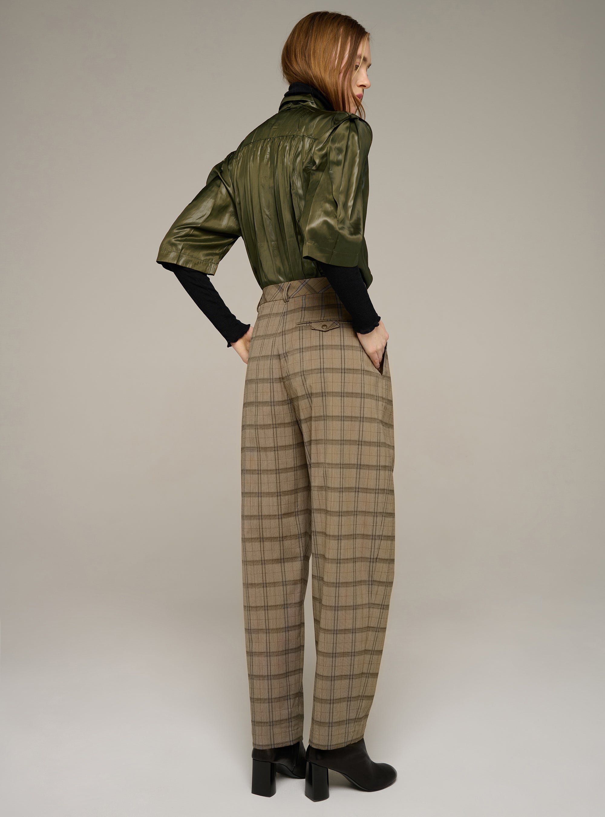 Cotélac pantalon carrotte à carreaux