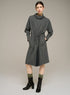 Robe cintrée midi manches longues