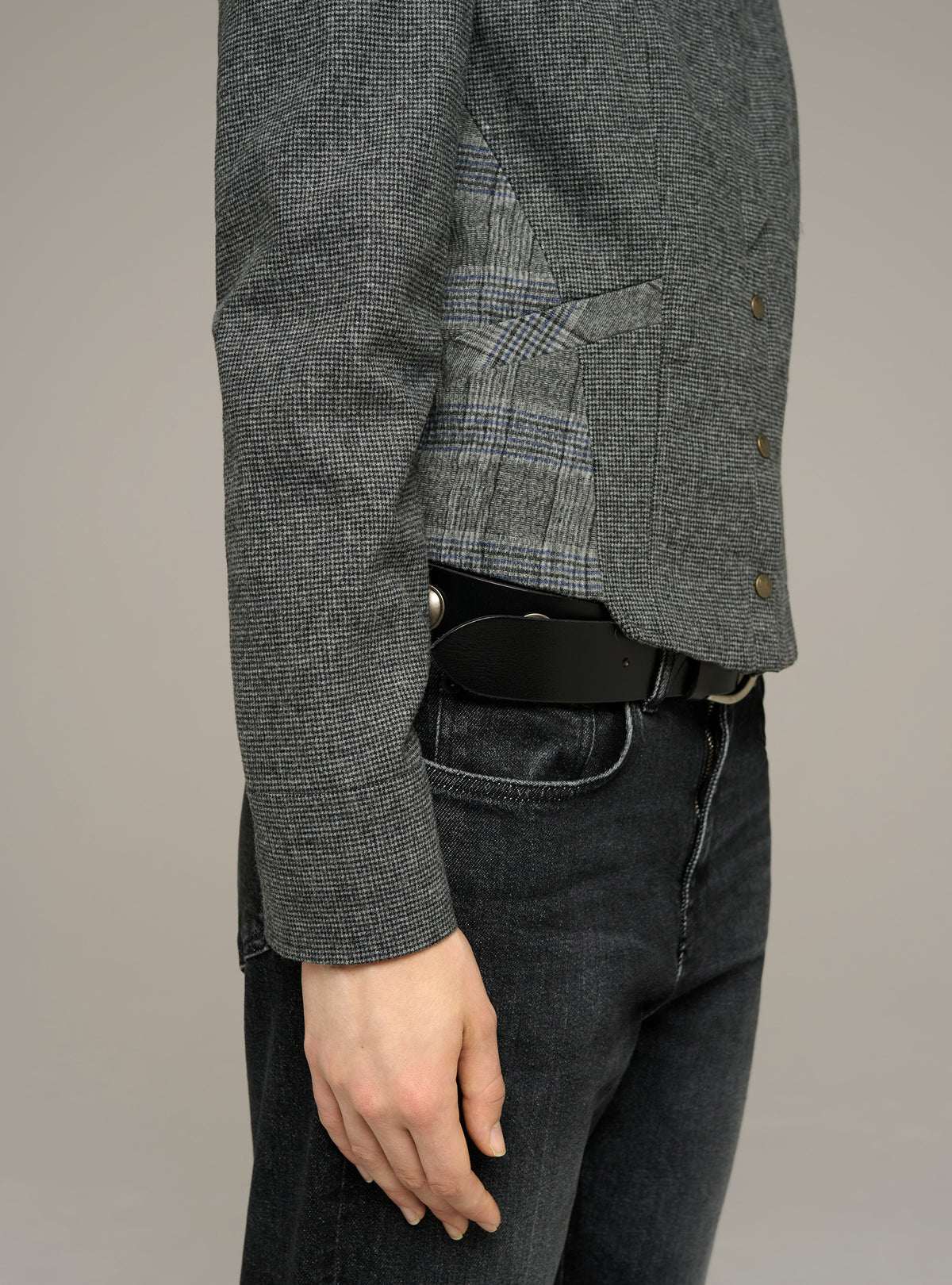Veste ajustée col officier manches longues