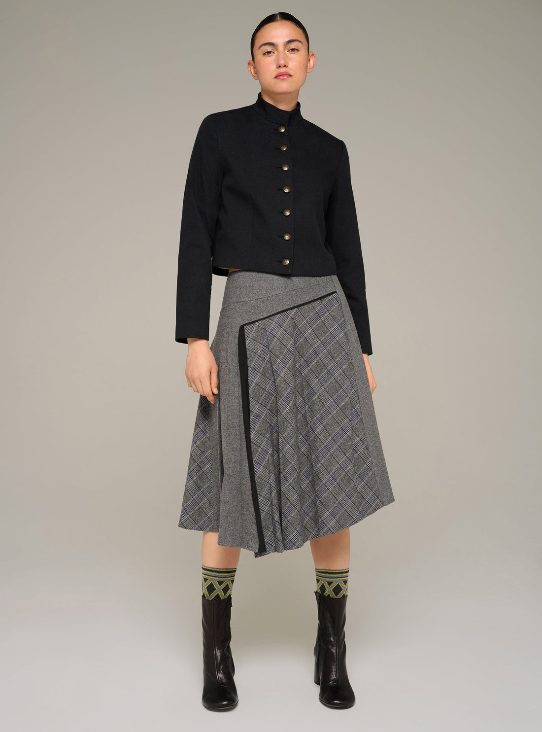 Veste courte col officier manches longues Cotélac 