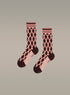 Chaussettes à carreaux rouges